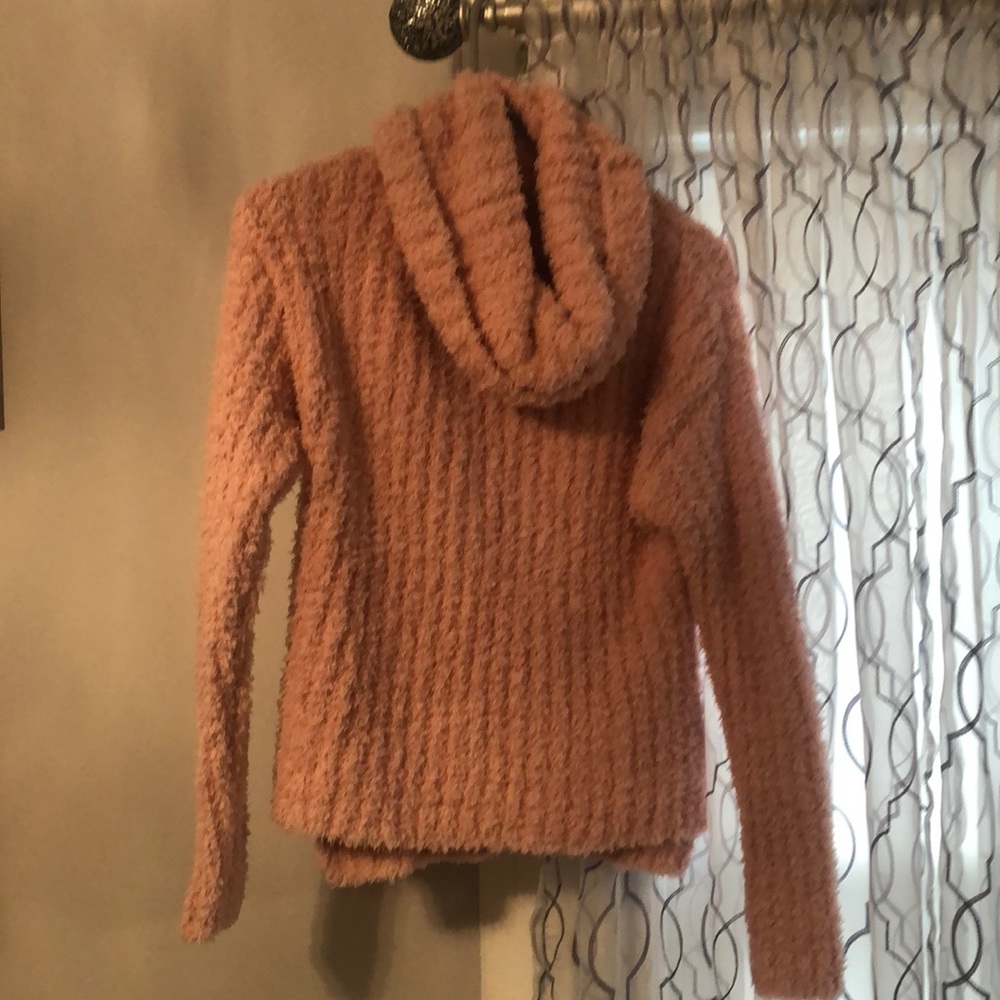 Pink furry sweater